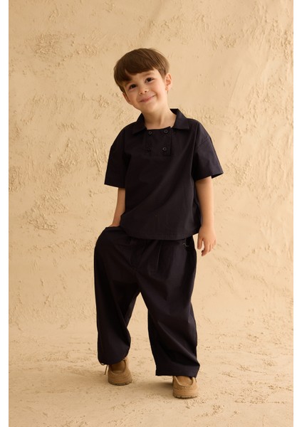 Çift Düğmeli Gömlek Lacivert modelleri