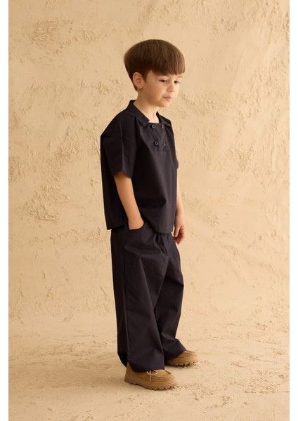 Çift Düğmeli Gömlek Lacivert fırsatları