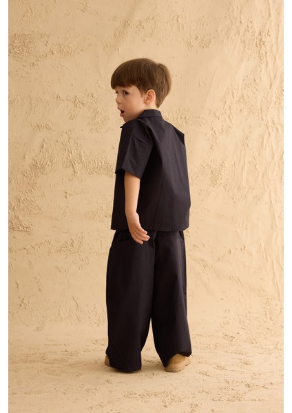 Çift Düğmeli Gömlek Lacivert indirimleri