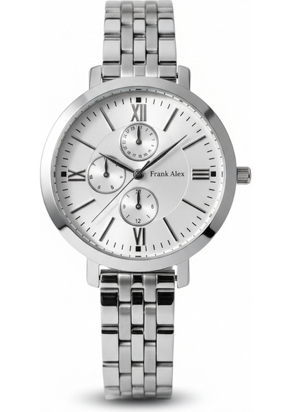 Kadın Kol Saati Gümüş Renk, Gümüş Kadran - Şık Metal Kordon, 2 Yıl Garantili