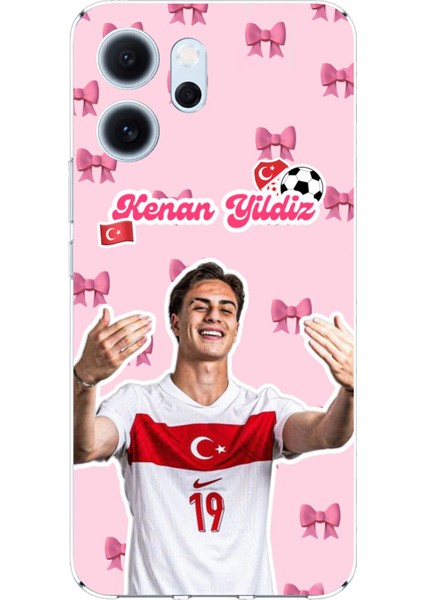 Oppo Reno 14F Uyumlu Kenan Yıldız Kurdele Baskılı Silikon Kılıf