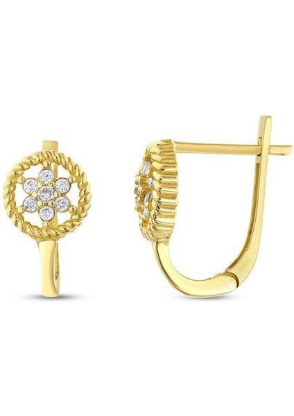 Altın Tasarım Küpe - 14K