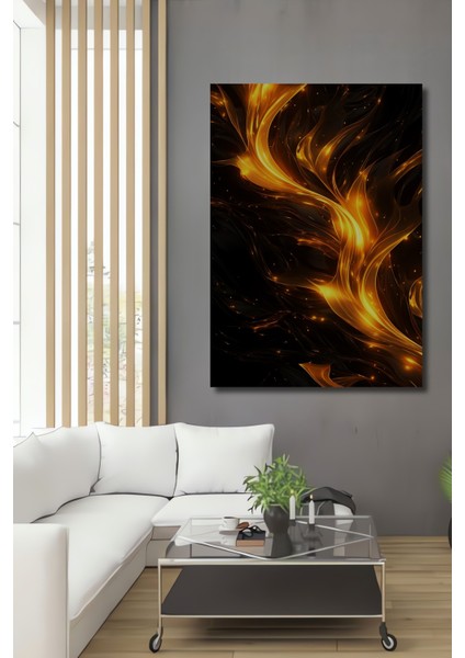 Ateşin Dansı Yağlı Boya Görünümlü Ahşap Dekoratif Tablo Dikdörtgen Tablo