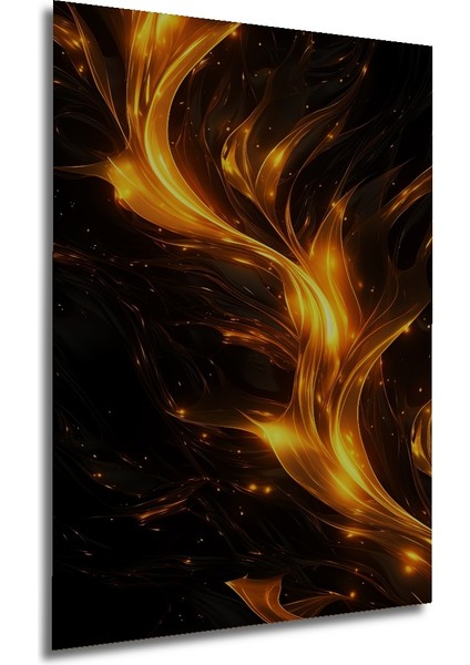 Ateşin Dansı Yağlı Boya Görünümlü Ahşap Dekoratif Tablo Dikdörtgen Tablo fırsatları