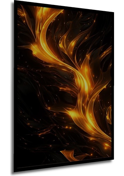 Ateşin Dansı Yağlı Boya Görünümlü Ahşap Dekoratif Tablo Dikdörtgen Tablo