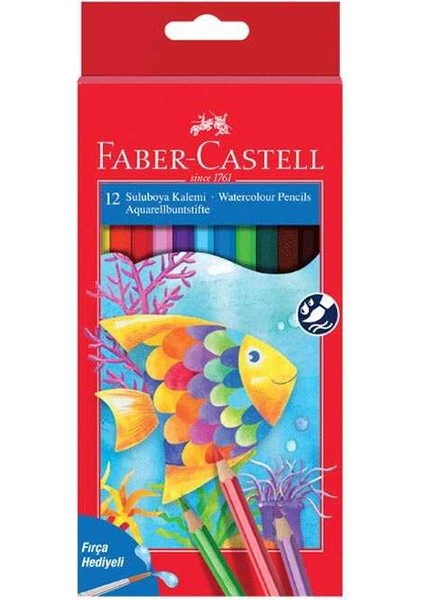 Sulu Boya Kalemi 12 Renk Tam Boy