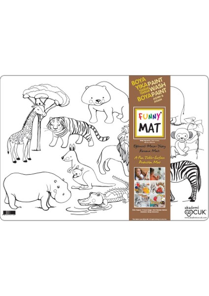 Funny Mat - Vahşi Hayvanlar 33,5X48CM