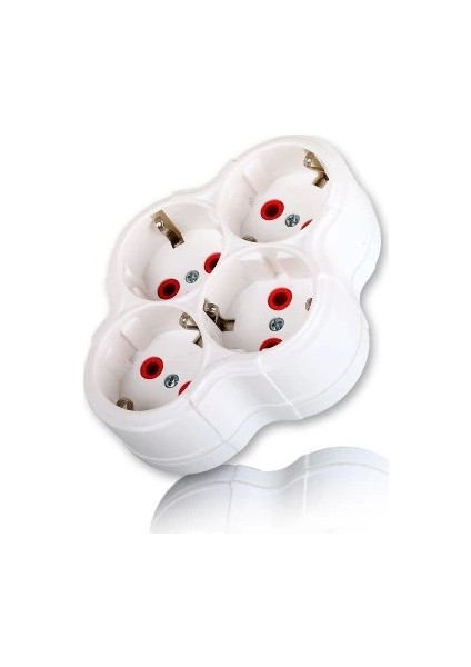 Fetih Dörtlü Topraklı Fişli Priz - Lisinya