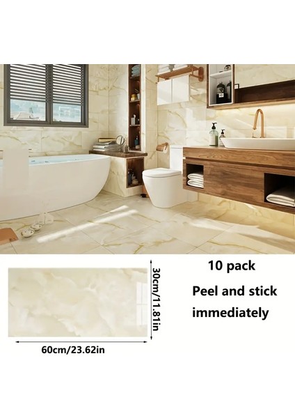 Sarı Mermer Desenli Alüminyum Plastik Duvar Sticker - Lisinya modelleri