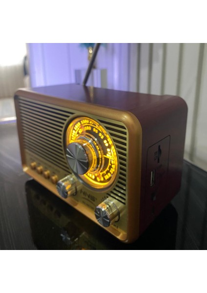 El Fenerli Masaüstü Küçük Nostaljik Radyo Bluetooth Hoparlör