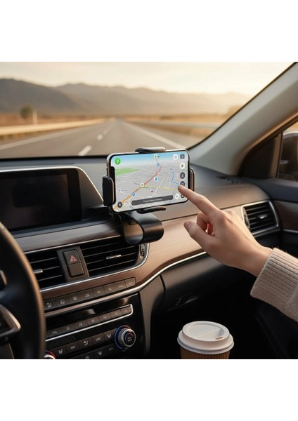Araç Içi Telefon Tutucu (Klipsli, 360 Derece Döner Gösterge Panelli, Dikiz Aynası ve Masa Kullanımı modelleri