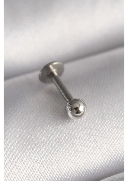 316L Çelik Gümüş Renk Topçuk Piercing - Lisinya