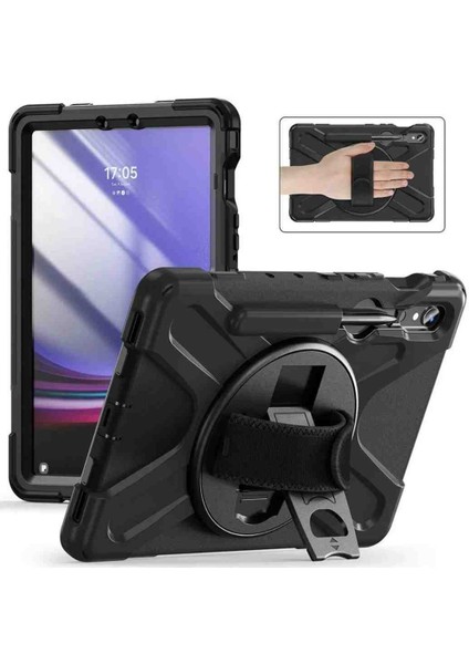 Galaxy Tab S9 Fe Uyumlu 10.9" Tam Koruma Sağlayan Zırhlı Silikon Şok Emici Tablet Kılıfı