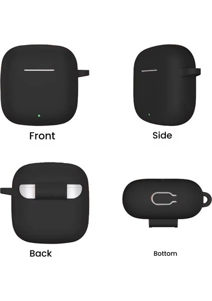 Huawei Freeclip 2 Kulaklık Uyumlu Toz Geçirmez Silikon Kılıf + Kanca modelleri