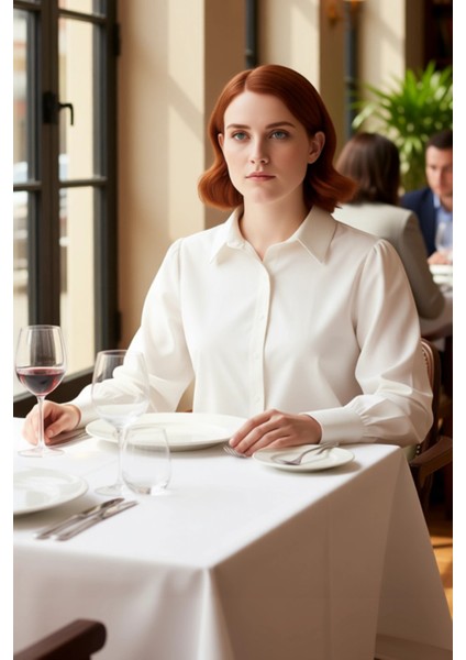 Kadın Balon Kol Regular Fit Pamuklu Gömlek Fonksiyonel Dayanıklı Kaliteli Konforlu Estetik fiyatları