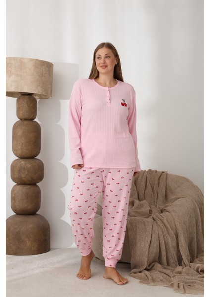 Şardonlu Interlok Kumaş Büyük Beden Kışlık Kadın Pijama Takımı 1250 fiyatları