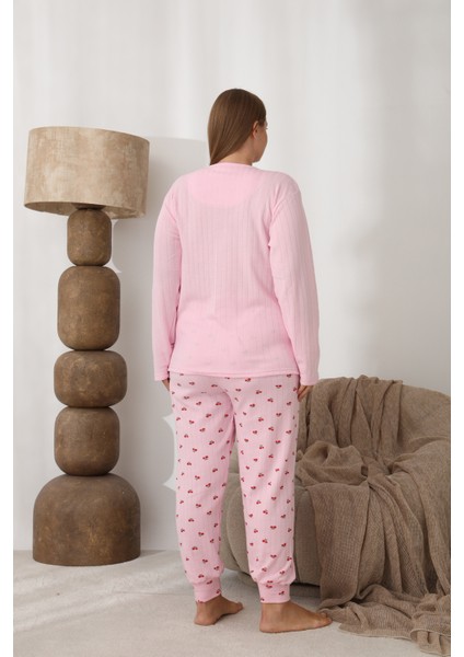 Şardonlu Interlok Kumaş Büyük Beden Kışlık Kadın Pijama Takımı 1250 indirimleri