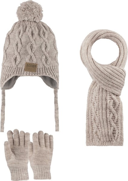 Kitti 25170-08 4-7 Yaş Atkı Bere Eldiven Set