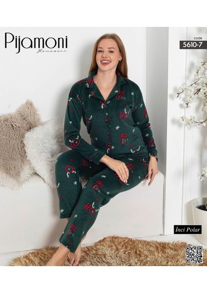 Inci Polar Düğmeli Pijama Takımı