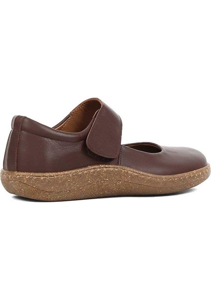 Kadın Kahverengi Bilekten Bantlı Deri Ayakkabı fırsatları