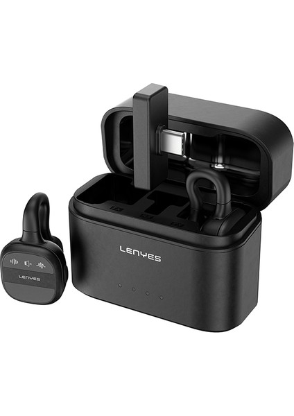 LM209 Type-C Portlu Kablosuz Yaka Mikrofonu Siyah