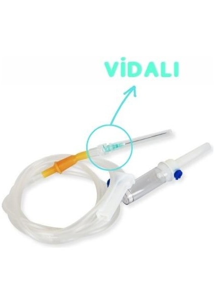 Serum Seti Yeşil Uçlu 25 Li Paket ( Vidalı)