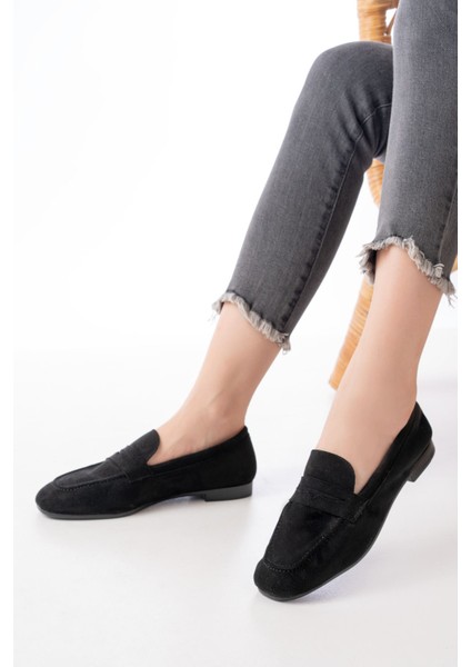 302 Siyah Süet Günlük Kadın Babet fiyatları