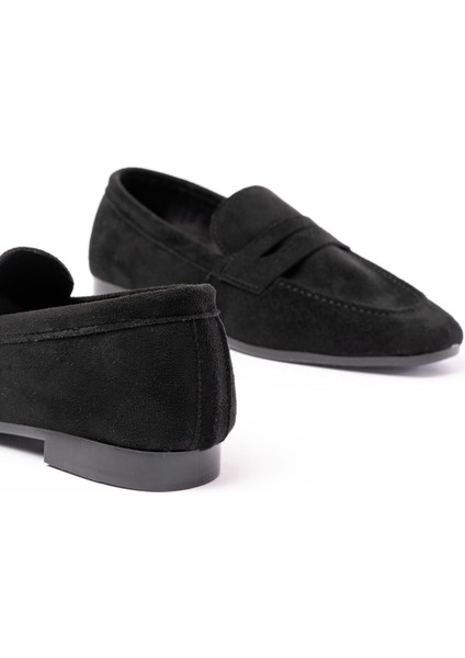 302 Siyah Süet Günlük Kadın Babet indirimleri