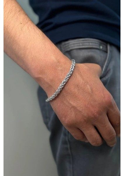 Örgü Model Paslanmaz Çelik Bileklik Unisex Erkek Bayan Zincir Künye ACB01-2 modelleri