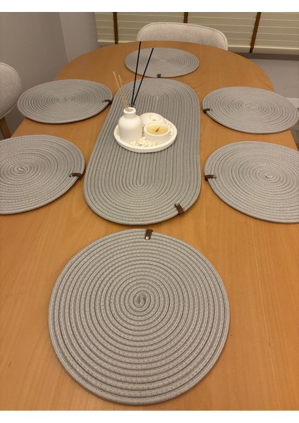 Herakles 6 Adet Supla+Runner Set 33 cm -Amerikan Servis Hasır