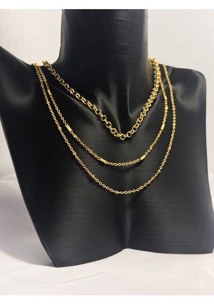 Altın Akış 3 Sıra Kolye fırsatları