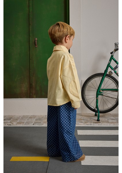 Kanguru Cepli Oversize Gömlek Sarı fiyatları