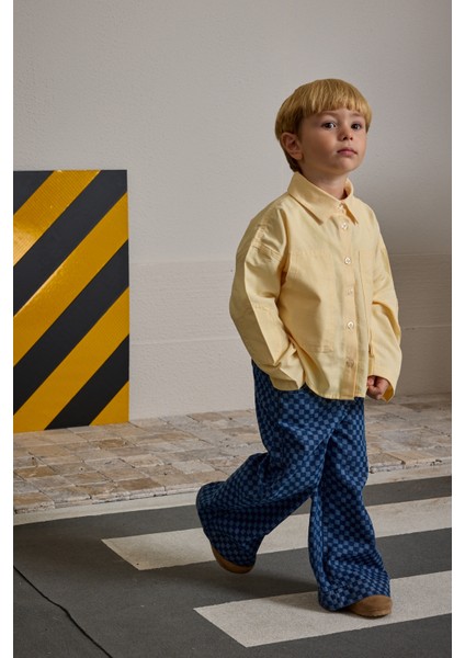 Kanguru Cepli Oversize Gömlek Sarı indirimleri