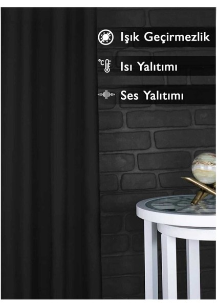 Beksahome Blackout Işık Geçirmez Yüksek Kalite Fon Perde Siyah Pilesiz Ekstraforlu Karartma Güneşlik Perde fiyatları