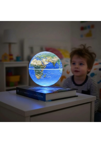 Kitap Şeklinde Manyetik Dönen Işıklı Dünya Küre
