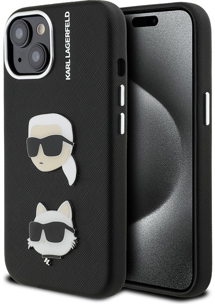 iPhone 14 Kılıf Karl Lagerfeld Orjinal Lisanslı K&c Heads Pin Kapak
