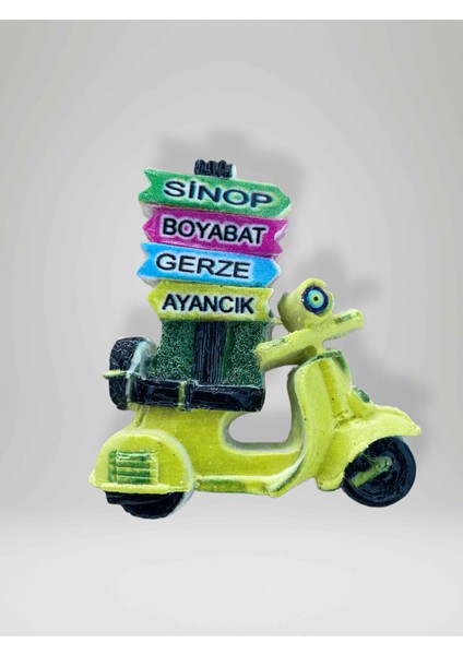 Sinop Boyabat Gerze Ayancık Temalı Kabartmalı Polyester Magnet Buzdolabı Süsü 6,5 cm x 7cm (KOD:985)