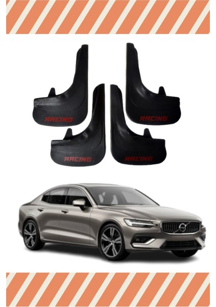 Volvo S 60 Racing Yazılı 4'lü Tozluk Çamurluk Paçalık