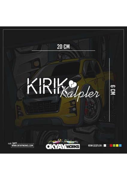 Kırık Kalpler Sticker - Siyah