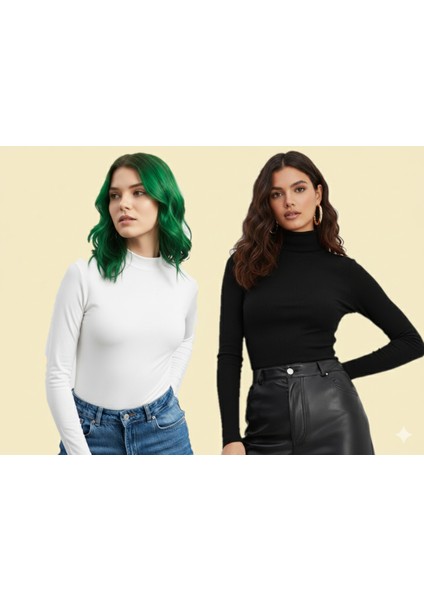 Uzun Kollu 2'li Kadın Balıkçı Yaka Badi