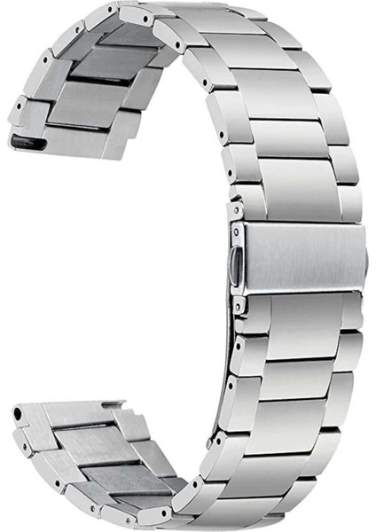 Huawei Watch Gt 6 41 mm Uyumlu Metal Baklalı Kordon Gt6 41MM Stainless Steel 18MM Klasik Kayış