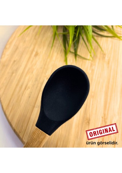 Bambu Saplı Silikon Spatula Seti , 3 Parça Isıya Dayanıklı Mutfak Seti fırsatları