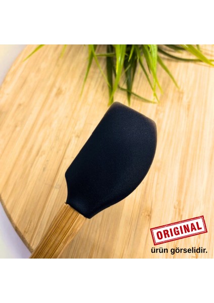 Bambu Saplı Silikon Spatula Seti , 3 Parça Isıya Dayanıklı Mutfak Seti indirimleri