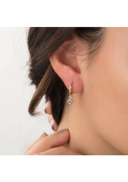 14 Ayar Halka Nazarlık Küpe