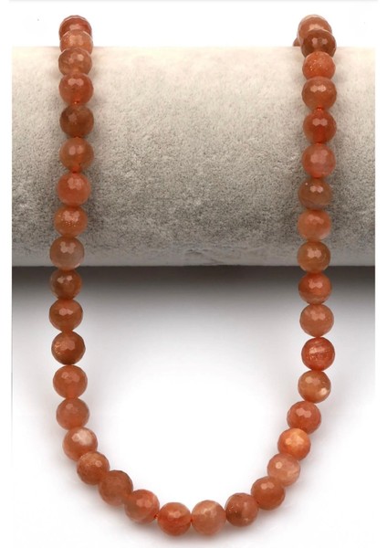 Güneş Taşı Doğal Taş Dizi 8 mm Fasetli Yuvarlak Kesim fiyatları