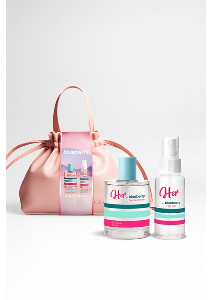 Her Icon Çantalı Kadın 50 ml Parfüm & Hair Mist (Saç Parfümü) Seti STCC022001