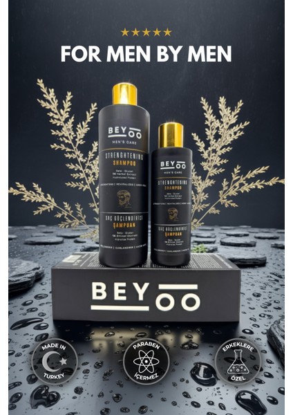 Erkekler Için Saç Güçlendirici ve Dökülme Karşıtı Profesyonel Şampuan 200 ml - Biotin & Keratin