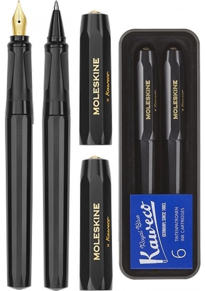 x Kaweco Dolma Kalem ve Tükenmez Kalem Seti Siyah