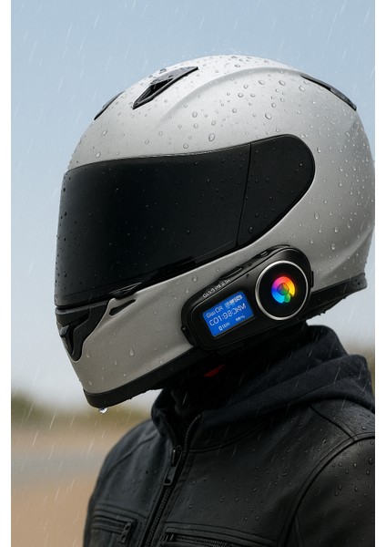 Q58 Max Motosiklet Interkom Kulaklık Seti IP65 Su Geçirmez LCD Ekran Fm Radyo 1000MAH Bluetooth 5.3 modelleri