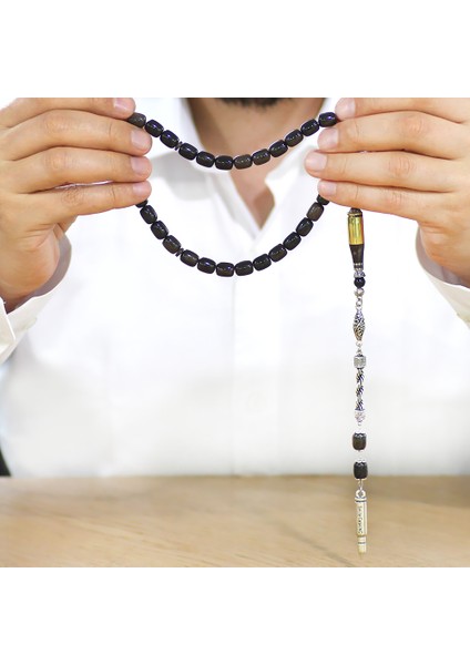 Kararmaz Metal Halat Püsküllü Kurşun Nakkaş Imameli Kapsül Kesim Gri Siyah Sıkma Kehribar Tesbih fırsatları